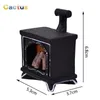 Doll House Accessories 1Pcs 1 12 Dollhouse Miniature Simulation Illuminated Fireplace Model Furniture For Decor Kids Toys Gift 231102