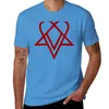 Herenpolo's Heartagram Him Band Logo Tee Symbool Ville Valo T-shirt Zomertop Heren lange T-shirts