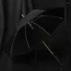 Parapluies créatifs haut de gamme léger luxe golf ébène longue poignée parapluie cadeau d'affaires boîte noire
