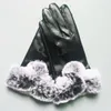 Fem fingrar handskar designer kvinnor mode handskar fårskinn handskar vinter läder hög kvalitet utrikeshandel ny vattentät rid plus sammet termisk kondition