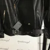 힙합 Motercycle Jackets 트렌디 한 지퍼 디자이너 코트 럭셔리 라펠 목 겉옷 검은 양 각부 브랜드 재킷 외부웨어