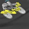 Men's T Shirts Skeleton Bicycle Cycling Sports Print Wholesale Clothes Funny Short Sleeve Anime Men Clothing 6350