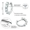 Stud Iogou Real D Hoops örhängen Sparking 35mm Diamond Huggie Earring Original 100 925 Sterling Silver For Women Jewelry 231101