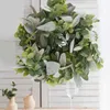 Decorative Flowers Lambs Ear Garland Greenery And Eucalyptus Vine / 38 Inches Long/Light Colored Flocked Leaves/Soft Drapey