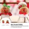 Botellas de almacenamiento 2 PCS Cubierta Gingerbread Man Caja de dulces Frascos transparentes Galletas de vacaciones Plástico Recipiente transparente