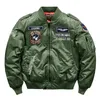 Herrjackor Autumn Winter Bomber Jacket Men Air Force Ma 1 Tank broderi Militär basebolljacka enhetlig stor storlek Pälsverktygsjacka 231101