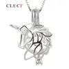 CLUCI fashion 925 sterling silver Unicorn cage pendant for women making pearls necklace jewelry 3pcs S18101607241l