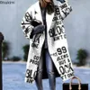 Giubbotti da donna 2023 Autunno Inverno Donna Caldo stile francese Misto lana Cappotti lunghi Cappotto imbottito Elegante abbigliamento scozzese S5XL 231101