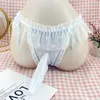 Underpants Mens See-Through Underwear Sexy Lace Briefs Sissy Panties Erotic Lingerie Gay Temptatio JJ Sleeve Peni Elastic Male Knickers