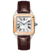 Fashion couple watch Italy imported calfskin ultra-thin design 8.8MM thickness inlaid sapphire gift fast transport