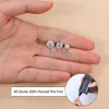 Stud 031CT D Kleur Halo Oorbellen 925 Sterling Zilver voor Vrouwen GRA Ronde Cut Lab Diamanten Bruiloft Sieraden 231101