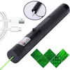 Лазерная указка Зарядка через USB 303 Высокая мощность 5 МВт Точка Зеленый Красный Фиолетовый Лазерная ручка Одна точка Звездное горение Lazer Высокое качество