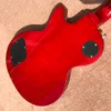 Tienda personalizada, hecha en China, guitarra eléctrica roja de alta calidad, diapasón de palisandro, herrajes cromados, envío gratis