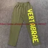 Мужские брюки зеленые фиолетовые спортивные штаны с буквами Vertabrae мужские женские 2023fw Jogger Drawstring 231101