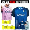 Qqq8 23 24 Real Oviedo voetbalshirts Lucas Romario Alemao Camarasa Javi Mier Borja Baston Ramos voetbalshirt Barcenas Johannesson Ibra