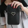 Wallets Fashion Women Cell Phone Bag Shoulder Transparent Card Holders Girl Handbag Ladies PU Leather Clutch Purse