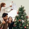 Noel Dekorasyonları Noel Ağacı Dekorasyon Altın Melek Dolls Ağaç Üst Yıldız Led Parlayan Kolye Noel Ağacı Top Dekor Yıl Parti Malzemeleri 231102