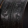 Ceintures 35cm mode gaufrage rétro mâle pour hommes d'affaires peau de vache véritable ceinture en cuir motif dragon boucle automatique sangle 231101
