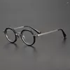 Sunglasses Acetate Round Eyeglasses Frame Male Women Vintage Reading Glasses Men Prescription Anti Blue Light 0 1.25 1.5 1.75 2.0