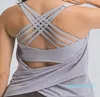 Fitness Woman High Impact Sport Tanks Cross Straps Wire Justerbar Buckle Spandex Yoga Topps Gym Workout Bra