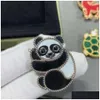 V Позолоченный Mijin Panda Vanly Cleefly Животное Грудь Игла Lucky Children Серия CNC Прецизионная Мода Универсальная Прямая Доставка Dhgxc