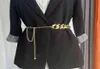 Cadena de oro Cinturón fino para mujer Moda Cadenas de cintura de metal Vestido de mujer Abrigo Falda Pretina decorativa Accesorios de joyería punk G24111758