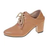 Jurk Schoenen Voor Vrouwen 2023 Lente Puntschoen Vrouwen Pompen Mode Lace Up Enkele Schoen Zwart Kantoor Dames Zapatos de Mujer