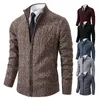 Herenwolmengsels Winter Plus Fluwelen Truien Vest Dikke Hoge Kraag Sweatshirt Jas Gebreide Trui Merk Truien Hombre Kleding 231101