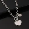 Chains Classic Carve Forever Love Heart Pendant Necklace For Women Titanium Steel Gold Color Woman Jewelry Collar Lover Gift