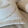 Design de lã real cashmere sinalização fronha capa de almofada padrão clássico vem com etiqueta travesseiro de qualidade superior tamanho 50 * 50 cm para cama sofá primavera outono e inverno