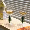 Hand-made three-dimensional Christmas tree glass creative gift cups for friends New Year gifts