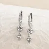 Ear Cuff Anziw 4mm 5mm Round Long Tassel Earrings 100 925 Sterling Silver Women's Hoop Dangle Wedding Jewelry Gifts 231101