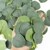 Dekorativa blommor 100st Silk Eucalyptus Leaf Green Fake Plant Artificial For Wedding Home Decor Birthday Cake Christmas Wreath