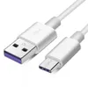 1M 5A Supercharge Cables för Huawei P20 Samsung Moto LG USB-kabel Typ C-kabel USB Type-C Fastladdningskablar