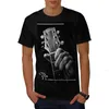 Camisetas de guitarra de guitarra masculina Design gráfico de música imprimida Mens camiseta. Algodão de verão de algodão curto-pescoço o-pescoço unissex S-3xl