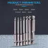 Ручные инструменты Quk Magnetic Overliver Bit Bit Set 7 PCS Precision 1/4-дюймовый соединительный шарик-эн