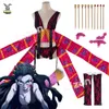 Demon Slayer Kimetsu Geen Yaiba Daki Kostuum Pruiken Battle Uniform Halloween Vrouwen Sexy Cosplay Outfits cosplay