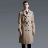 Misto lana da uomo Uomo jaqueta masculina Uomo Classico trench doppio petto gabardina hombre S-6XL Giacca a vento lunga stile britannico 231101