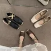 Модельные туфли, модные женские лоферы, балетные танцевальные туфли без шнуровки с перекрестным ремешком, черные, бежевые, коричневые, на плоской подошве на низком каблуке, осень-весна 231102