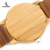 Armbandsur Top Brand Bobo Bird Quartz Leather Men's Watches Luxury Bamboo armbandsur Male Wood Watch Relojes Hombre Relogio Masculino