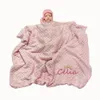 Sleeping Bags Name Personalized Baby Fleece Blanket Swaddle born Crib Stroller Bed Warm Winter Blanket Bedding Girl Boy Birthday Gift 231101