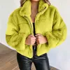 Vestes Femmes Femmes Hiver FleeceFluffy Solide Manteau Teddy Bear Fausse Fourrure Zipper Biker Veste Outwear Vêtements Chauds L-3XL Plus Taille 231102