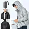 Męskie Parkas S-6xl Męska kurtka Duck Down Ultra-Light Autumn and Winter z kapturem bawełniana płaszcz Przenośna kurtka Wodoodporna kurtka wiatroodporna 231101