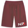 Męskie spodenki Summer Mass Effect N7 Logo Drukuj Made Made Made Solid Color Man Lose Wygodne wypoczynek formalne mężczyzn Short253n