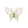 Broches de luxo broche de cristal alfinetes de borboleta