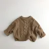 Pullover Milancel Kinderpullover Vintage-Stil Jungen Strickwaren Warmer gezeichneter Mädchenpullover für Kinder 231102