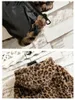 Men's Fur Winter Autumn Men Leopard Warm Zip Up Faux Fleece Hoodie Jacket Hooded Outerwear Coat Overcoat