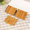 Badtillbehör Set Natural Bamboo Soap Holder Dish Tray Stylish Vintage Storage Teacup Mat for Home Badrum Köksmaterial