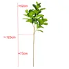 Flores decorativas 23/47 em grandes plantas artificiais Banyan Tree tropical Fake Ficus Branch Folhas de plástico para casa de festa de casamento em casa loja