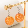 Pendientes colgantes diseño resina acrílica pelada naranja mandarina fruta gota niñas mujeres joyería regalos 18710